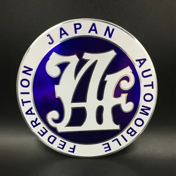 1 ADET Mavi JAF Japonya Otomobil Federasyonu JDM Araba Amblemleri Rozeti çıkartma 9cm