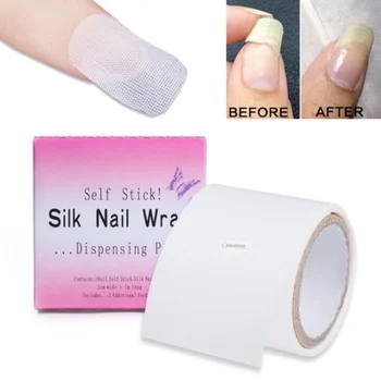 1 adet Tırnak İpek Wrap Nail art Onarım Fiberglas Kendinden Yapışkanlı bant Güçlü Koruyucu Sticker lehçe UV Jel Manikür araçları