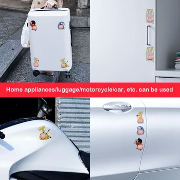 1 Çift 3D Karikatür Araba Sticker Silikon Sevimli Eşek Anti-çarpışma Şerit Eşek Kapı Anti-scratch Sticker dış dekorasyon Koruyucu 4