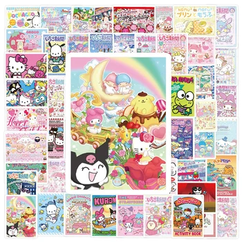 10/30/50 adet Sevimli Karikatür Sanrio Posteri Çıkartmaları Kawaii Kız Kuromi Benim Melody Hello Kitty Çıkartmaları Dekorasyon Çocuk Sticker Oyuncaklar 3
