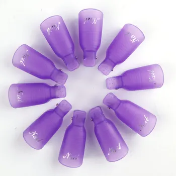 10 Adet Nail Art Remover Klip Jel Lehçe Islatıcılar UV Tırnak Yağ Çözücü Lehçe Wrap Aracı Yeniden Kullanılabilir Çivi Kapalı İslatın Kap Klip Manikür