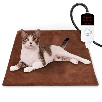 100/240V Pet isıtma pedi Zamanlayıcı İle Elektrikli Isıtmalı Köpek Kedi Pedi Sıcaklık Ayarlanabilir Pet Yatak ısıtıcı Battaniye Mat Otomatik Kapanma