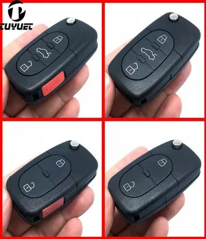 2 /2+1/3/3+1 Düğme Katlanır Kapak Uzaktan Anahtar Kabuk için Audi Audi A2 A3 A4 A6 A8 TT Anahtar Boşlukları Durumda CR1620 Küçük pil konumu