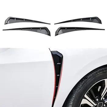 2 ADET Araba Styling Hava Firar Sticker Oto Dekoratif Köpekbalığı Solungaçları Simülasyon Çıkış Yan Havalandırma İçin Fit Honda Civic 2016 2017 2018