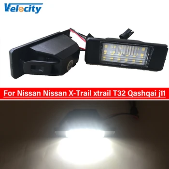 2 Adet LED plaka aydınlatma ışığı Etiketi lamba donanımı Yedek Çifti Nissan Nissan X-Trail xtrail T32 Qashqai j11 - 6000K Araba 12V