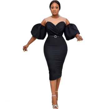2022 Yaz Afrika Elbiseler Kadınlar İçin Yeni Dashiki Siyah Afrika Giysi Büyük Boy Baskı Retro Afrika Bodycon Uzun Maxi Elbise