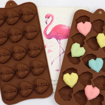 2022 Yeni 15 Hatta Kalp Çikolata 3D Kalıpları sevgililer Günü Aşk Kalıp Düğün Şeker Pişirme Kalıpları Buz Kalıbı