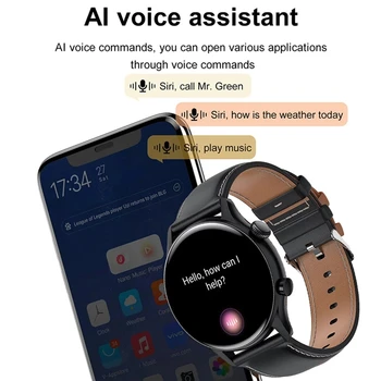 2022 Yeni NFC Erkekler akıllı saat AMOLED 390 * 390 HD Ekran Her Zaman Ekran IP68 Su Geçirmez Bluetooth Çağrı SmartWatch Android ıos için 5