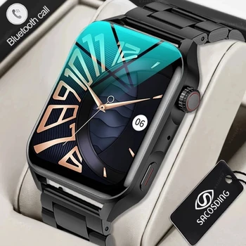 2022 Yeni Smartwatch Kadınlar HD Ekran Her Zaman Ekranda Bluetooth Çağrı akıllı saat Erkekler IP68 Su Geçirmez Spor Spor İzle + Kutu