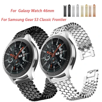 22mm Paslanmaz Çelik saat kayışı Samsung Galaxy 46mm Dişli S3 Klasik Sınır bant Bant Bilezik Bağlantı Kayışı
