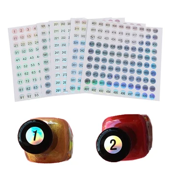 3/5/6 adet Su Geçirmez 1-100 Lazer Numarası etiket çıkartmaları DIY Craft İçin Kendinden Yapışkanlı Oje Ruj Renk Numarası Etiketleri Etiket