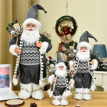 30-60cm Ev Büyük Noel Baba Bebek Oyuncak Noel Süslemeleri için Noel Yeni Yıl Çocuk Hediye Noel ağaç dekor Parti Malzemeleri