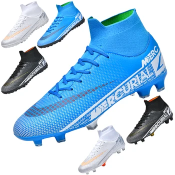 36-45 futbol ayakkabısı erkek Yetişkin Yüksek Ayak Bileği futbol kramponları Açık Çim Gençlik Akademisi Eğitim Ultralight Futbol Spor Çizme