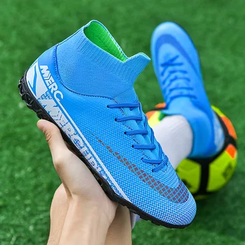 36-45 futbol ayakkabısı erkek Yetişkin Yüksek Ayak Bileği futbol kramponları Açık Çim Gençlik Akademisi Eğitim Ultralight Futbol Spor Çizme 2