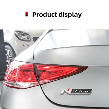 3D Metal Araba Sticker N Hattı Rozet Amblem Çıkartması Hyundai için ön ızgara İ30 Nline Sonata Elantra Veloster Kona Tucson Şekillendirici 5