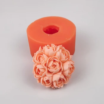 3D Çiçekler silikon kalıp Gül Şekli Kek Çikolata Mum sabun kalıbı DIY Aromaterapi Ev Dekorasyon El Sanatları Araçları