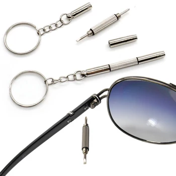 5-in-1 Mini Hassas Onarım Tornavida Çok Fonksiyonlu Taşınabilir Optik/Gözlük/Güneş Gözlüğü/Takı/Saatler Anahtarlık İle