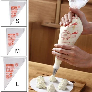 50 ADET Tek Kullanımlık Pasta Çanta Kek Krem Dekorasyon Mutfak Buzlanma Gıda Hazırlama Çanta Fincan Kek Boru Araçları Pişirme Aksesuarları