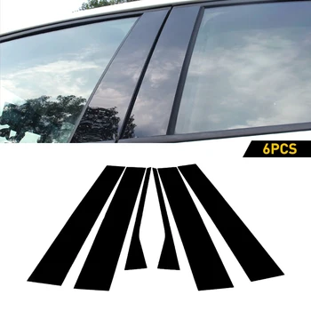 6 Adet Siyah Araba Pencere B Pillar Mesajları Etiket kapı pervazı Kapak Volkswagen VW Jetta 2010 2009 2008 2007 2006 Oto Aksesuarları