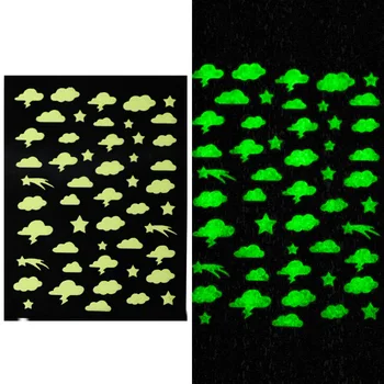 6 Sayfalık Glow Karanlık Nail Art Sticker Çıkartması Canlı 3D Kelebek Tasarım Aydınlık Süslemeleri Tırnak Çıkartmaları TNL2354345-23536 3