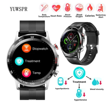 650nm Lazer Tedavisi akıllı saat Gerçek EKG Kan Basıncı Kalp Hızı SPO2 Su Geçirmez Spor Smartwatch Saat Erkekler Kadınlar için F600