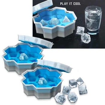 7 Şekil DIY Zar Silikon buz kalıbı Kalıp Oyunu Zar Mini Buz küp tepsiler Kapaklı Kalıp Viski Kullanımlık Kalıp El Sanatları Araçları cocina