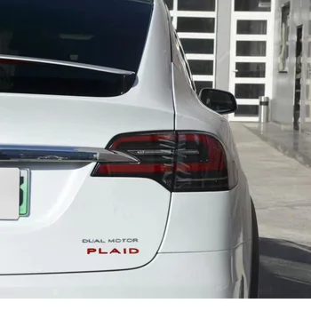 Araba 3D Metal Ekose Sürüm Performans Logosu Gövde Harfler Amblem Rozeti Çıkartmaları Sticker Tesla Modeli 3 X S Y Aksesuarları 2