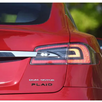 Araba 3D Metal Ekose Sürüm Performans Logosu Gövde Harfler Amblem Rozeti Çıkartmaları Sticker Tesla Modeli 3 X S Y Aksesuarları 3