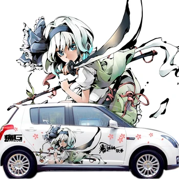 Araba dekorasyon çıkartmaları Su Geçirmez japon animesi Melek Beats Sürüklenme Yarış süslü çıkartmalar Kapı Çıkartmalar akıllı MİNİ Cooper İçin
