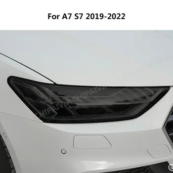 Audi için A7 S7 4k 2022 2020 Araba Far koruyucu film Ön İşık Siyah Etiket TPU Şeffaf Anti Scratch Aksesuarları