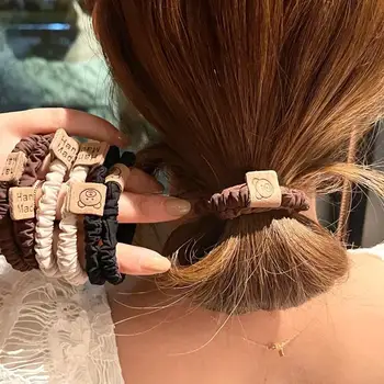 BOQI Moda Katı Sevimli Halat Kadın At Kuyruğu Tutucu Yaylar Bant Kauçuk Elastik Scrunchie Saç Bağları Halka saç aksesuarları 4