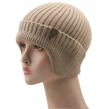 Basit kış kulaklık kap erkek açık örme şapka kadın Kore sıcak kasketleri kafatası şapka rüzgar geçirmez earflaps kaput şapka 2
