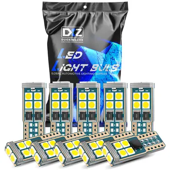 DXZ 10 ADET T10 LED W5W LED Ampuller 10-SMD Canbus 168 194 6000K 12V Beyaz Araba İç Harita Dome Plaka İşık Hata Ücretsiz