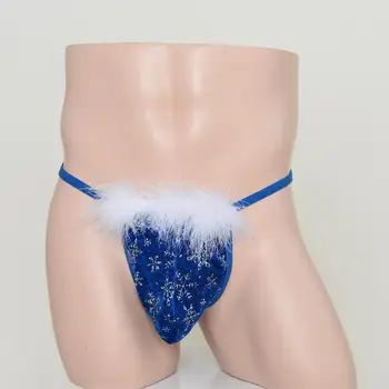 Erkek Noel Noel G-String kısa tanga kar tanesi yenilik şaka hediye erkek