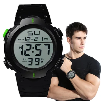Erkekler Spor LED Saatler Üst Marka Erkek Dijital Saat Çok Fonksiyonlu Kauçuk Erkek Spor Atlet Zaman İşleyişi elektronik saat Reloj