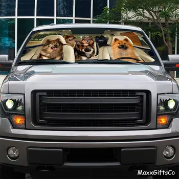 Eurasier Köpek Araba Güneş Gölge, Köpekler Cam, Köpekler Aile Güneşlik, Köpek Araba Aksesuarları, Araba Dekorasyon, Hediye İçin Baba, Anne 2