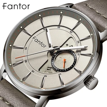 Fantor Üst Marka İş Erkekler İzle Lüks Moda Deri Casual kuvars saatler reloj hombre Erkek Saat 2022 Tasarım