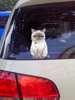 Fuzhen Butik Çıkartmaları Dış Aksesuarlar Yaratıcılık Sevimli Kedi Çan ile PVC Dekorasyon Araba Sticker