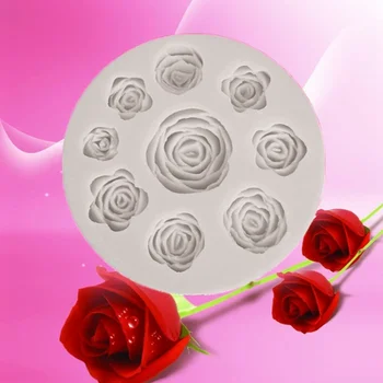 Gül Çiçek silikon kalıp Kek Çikolata Dantel Dekorasyon Malzemeleri DIY Pasta Tatlı Fondan Reçine Kalıpları Mutfak Pişirme Aracı