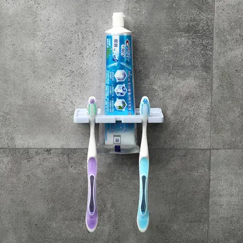 Güçlü Vantuz Diş Fırçası Asılı Depolama Raf Diş Macunu Diş Fırçası Tutucu duvara Monte Raf Banyo Seti Banyo 2