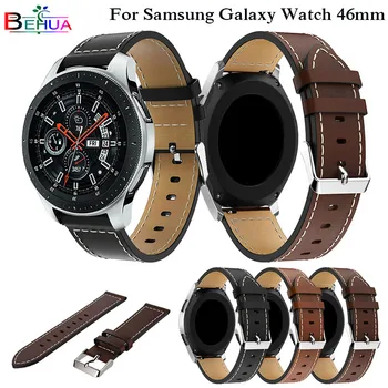 Hakiki Watchband Değiştirme Klasik Deri Bilek Kayışı band Samsung Galaxy İzle 46mm SM-R800 kordon akıllı saat Bileklik