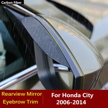 Honda Şehir İçin 2007 2008 2009 2010 2011 2012 2013 2014 2006 Karbon Fiber Arka Görüntülemek Ayna Kapak Sopa Kare Kalkan Kaş Döşeme 