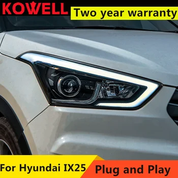 Hyundai için IX25 2015 -2018 Creta LED Farlar LED sinyal lambası LED DRL Bi-Xenon Bi-LED Yüksek İşın Düşük İşın 1