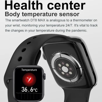 IWO PRO DT8 MAX akıllı saat Serisi 8 2 inç vücut sıcaklığı NFC GPS İzci Tiktok video kontrolü Bluetooth Smartwatch Erkekler 5