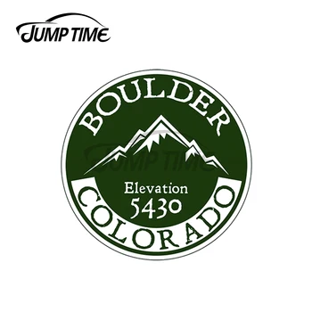 JumpTime 13x13cm Boulder Colorado Rocky Dağları Gövde Tampon Çıkartması Çizilmeye Dayanıklı Su Geçirmez VAN Retro Araba Çıkartmaları Dizüstü Bilgisayar