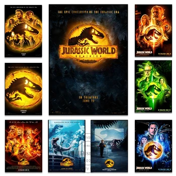 Jurassic Dünya Dominion Posterler Tuval Boyama 2022 Yeni Filmler Baskılar Dinozorlar Duvar sanat resmi Çocuk Odası Ev Dekor En İyi Hediye