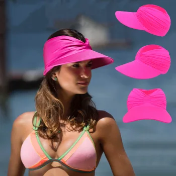 Kadın Boş Üst güneş şapkası Kadın Lüks Marka 2022 Plaj Yaz Açık Spor beyzbol golf şapkası vizör kep Yeni Tasarım Uzun Ağızlı