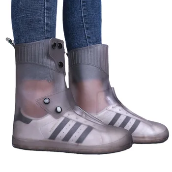 Kalınlaşmış Su Geçirmez Silikon Ayakkabı Kapağı Ayakkabı Kadın yağmur çizmeleri Erkekler Kapakları Açık kaymaz Kullanımlık Ayakkabı Koruyucu Kaplama