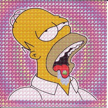 Katkılı Homer Psychedelic Asit Ücretsiz Kurutma Kağıdı Sanat çiçek dekorasyonu Boyama Duvar Resmi Ev Dekor Poster Baskı