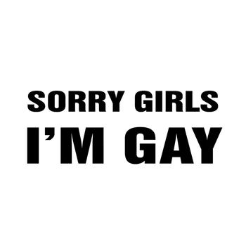 Komik Üzgünüm Kızlar ben Eşcinsel Araba Sticker Otomobiller Motosikletler Dış Aksesuarlar Vinil Çıkartmaları Bmw Audi Ford Lada